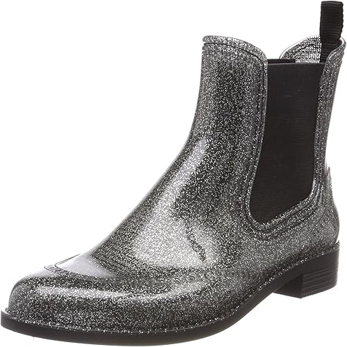 silver glitter slouch boots