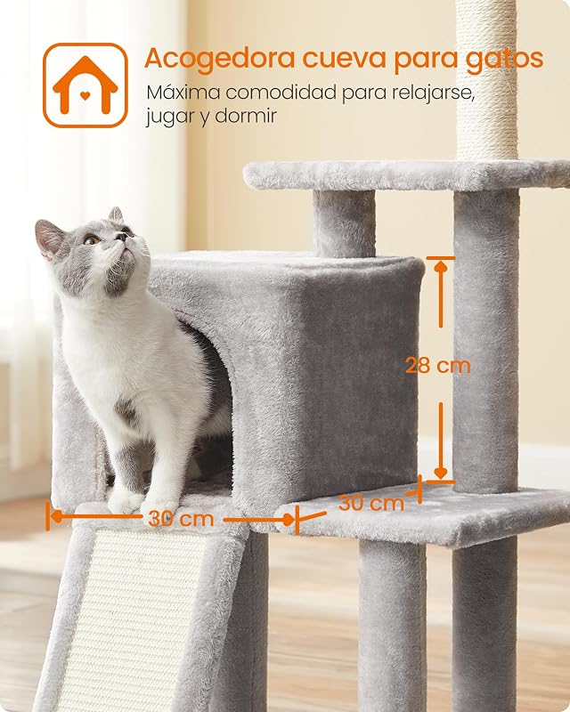 Árbol de Gatos, Torre de Juegos, Gatito, Gris Paloma PCT143W01