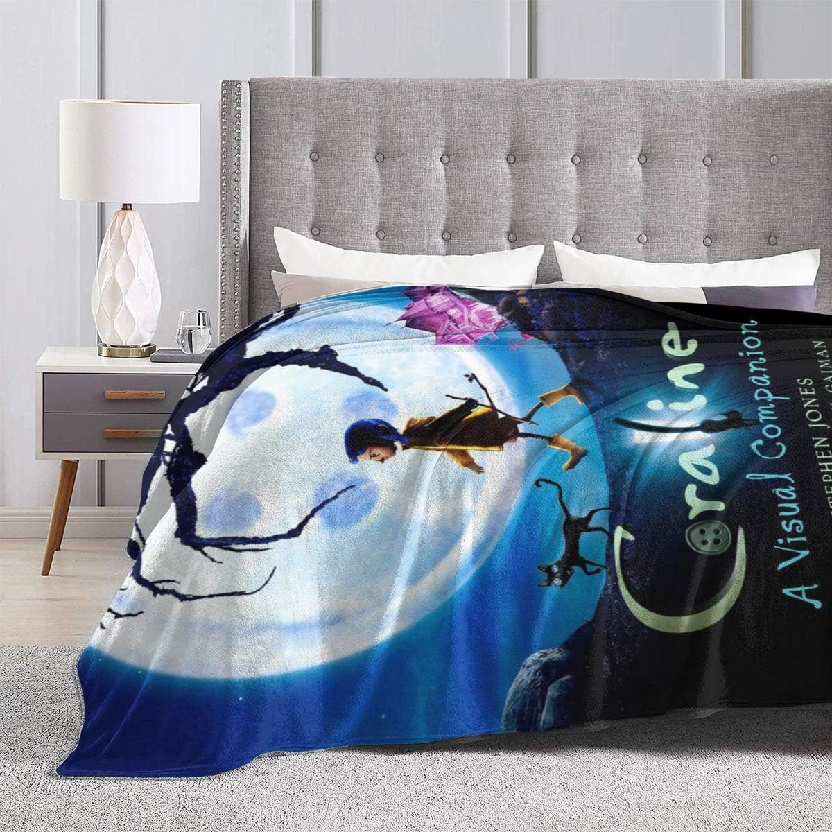 Engshi Ultra-Soft Micro Fleece Throw Blanket Corali-ne Poster Warm Luxury for Bed Sofa Garden Car
