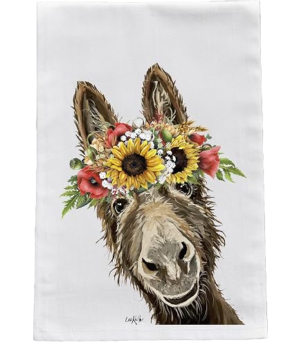 Amazon.com: Donkey Tea Towel - Donkey Flour Sack Towel - Farmhouse