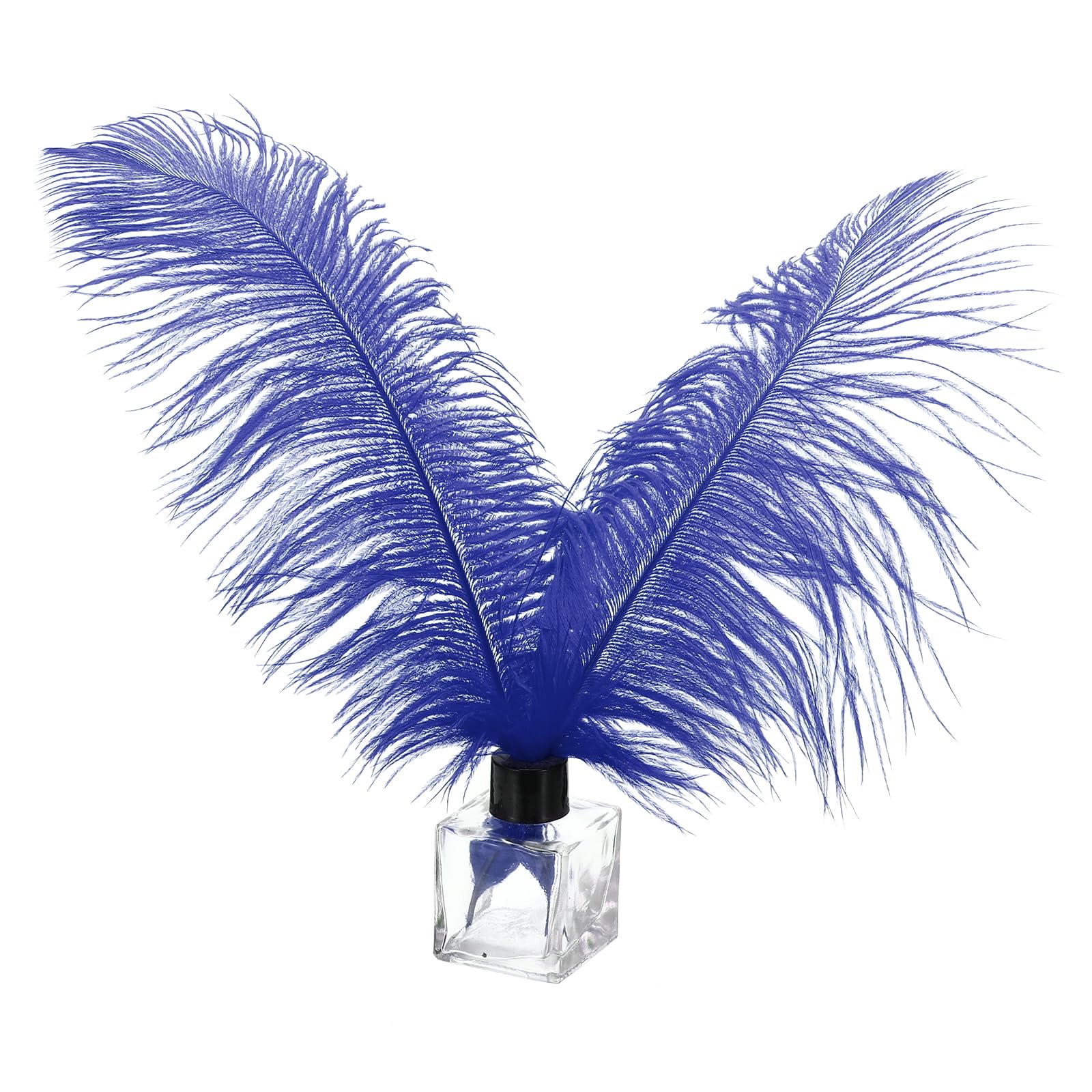 PATIKIL 30 Pcs Natural Ostrich Feathers Bulk 10-12 Inch/ 25-30 cm Large Ostrich Feathers for Crafts Home Decoration Wedding Party Vase Decor (Bright Blue)