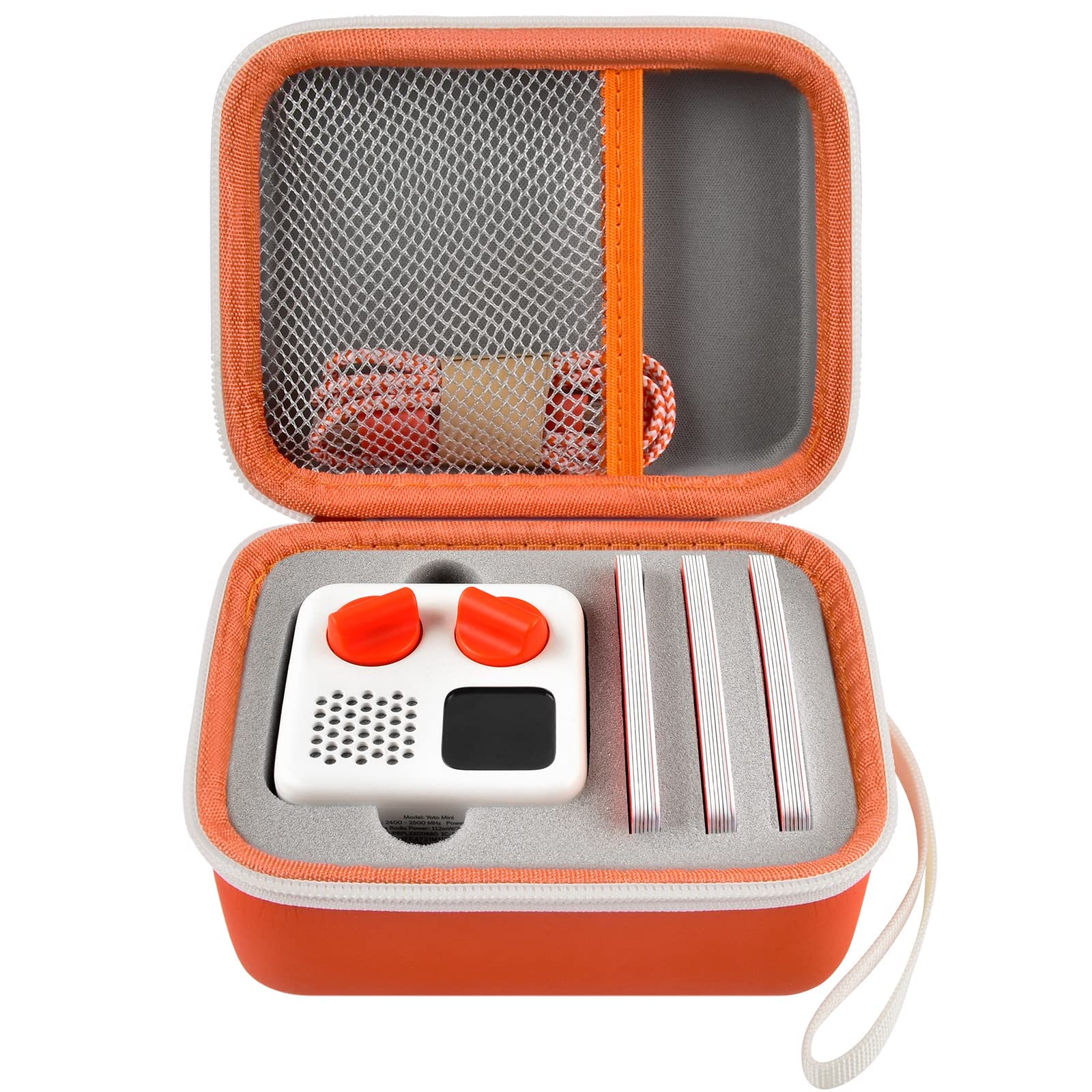 casmilee Travel Case Compatible with Yoto Mini – Kids Audio & Music Player, Holder Bag for Children’s Speaker Plays Audiobook Cards (Orange, Medium) — image 1