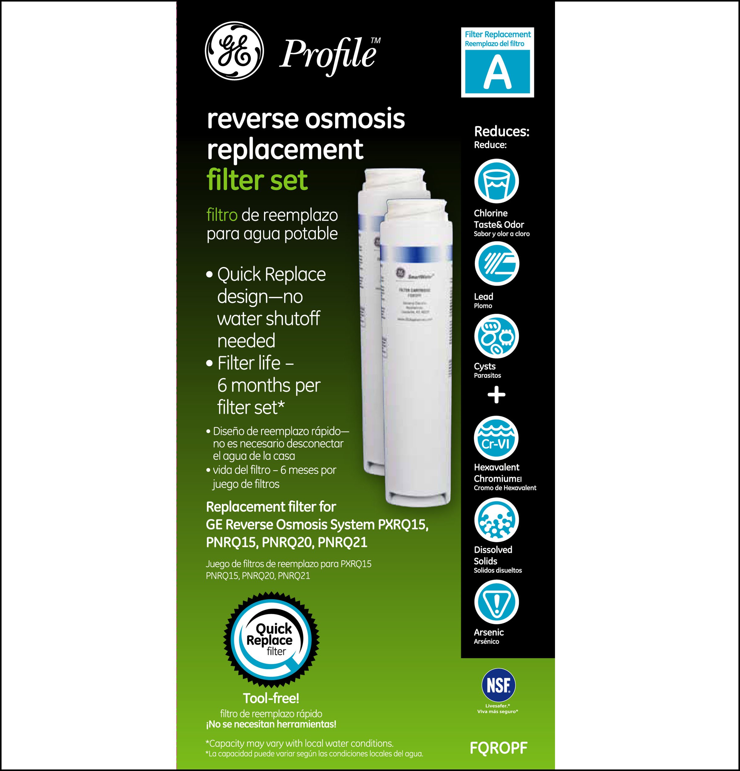 Galleon GE Profile FQROPF Reverse Osmosis Replacement Filter Set