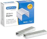 Rapesco S11662Z3 Type 26/6 mm Galvanised Staples Pack of 5000 view 5