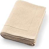 Huxie Knitted Organic Cotton Baby Blanket- Swaddle Blanket, 30" x 40" Soft Receiving Blanket for Newborn (0-2Yrs - Fog)