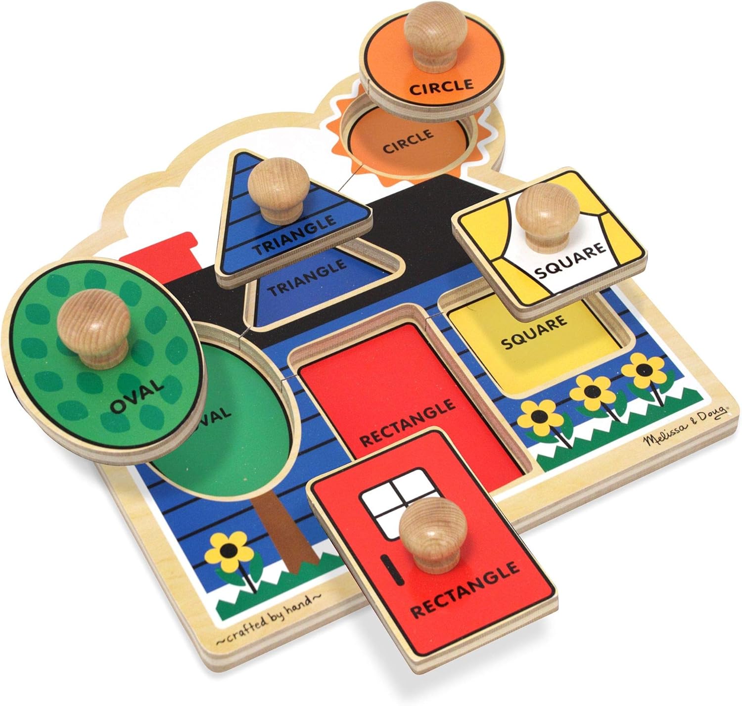 Melissa & Doug First Shapes Jumbo Knob Wooden Puzzle: Melissa & Doug: Toys & Games