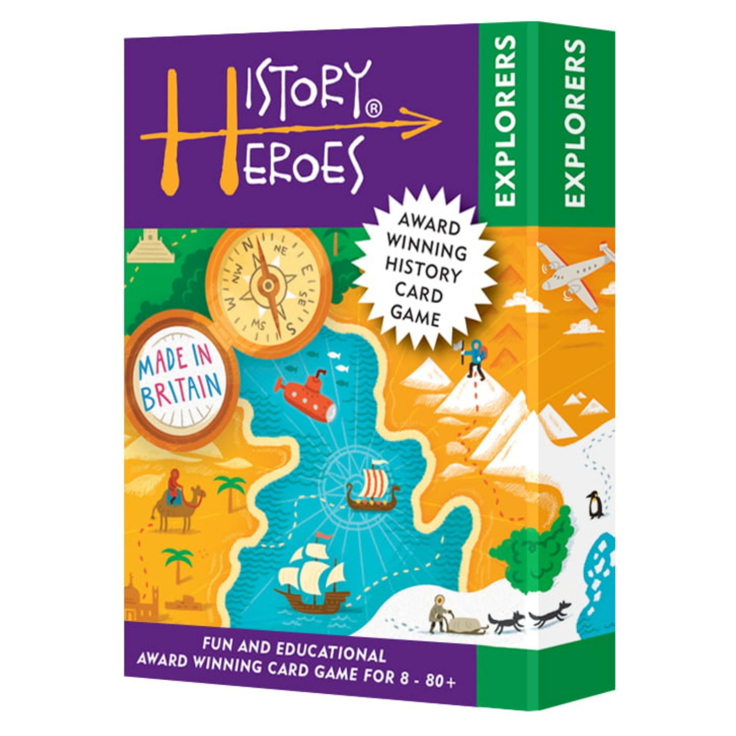 History Heroes: EXPLORERS - History Quiz Card Game for Kids, Adults, Travel, Game Night - Family Friendly, Fun and Educational Party Game About The Greatest Exploration & Explorers