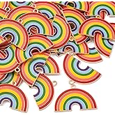 KitBeads 10pcs Enamel Rainbow Charms Colorful Pride Summer Weather Charm for Jewelry Making Bracelets Necklace Bulk