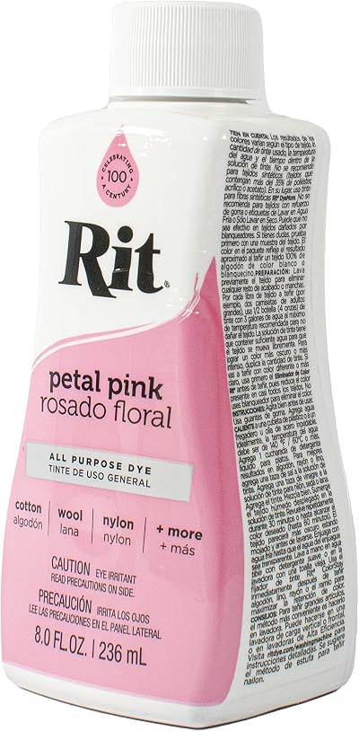 Rit Dye Liquid 236ml Petal Pink Mouldmaster Fabric Dye