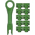 NTW RJ45 Port Blocker & Dust Cover, Network Port Lock, Ethernet Port Protector, LAN Cable Lock, Secure RJ45 Connector with Color Coded Keys, TAA Compliant, 10 Locks