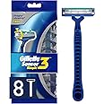 Gillette Sensor3 Simple Men's Disposable Razors, 8 Count