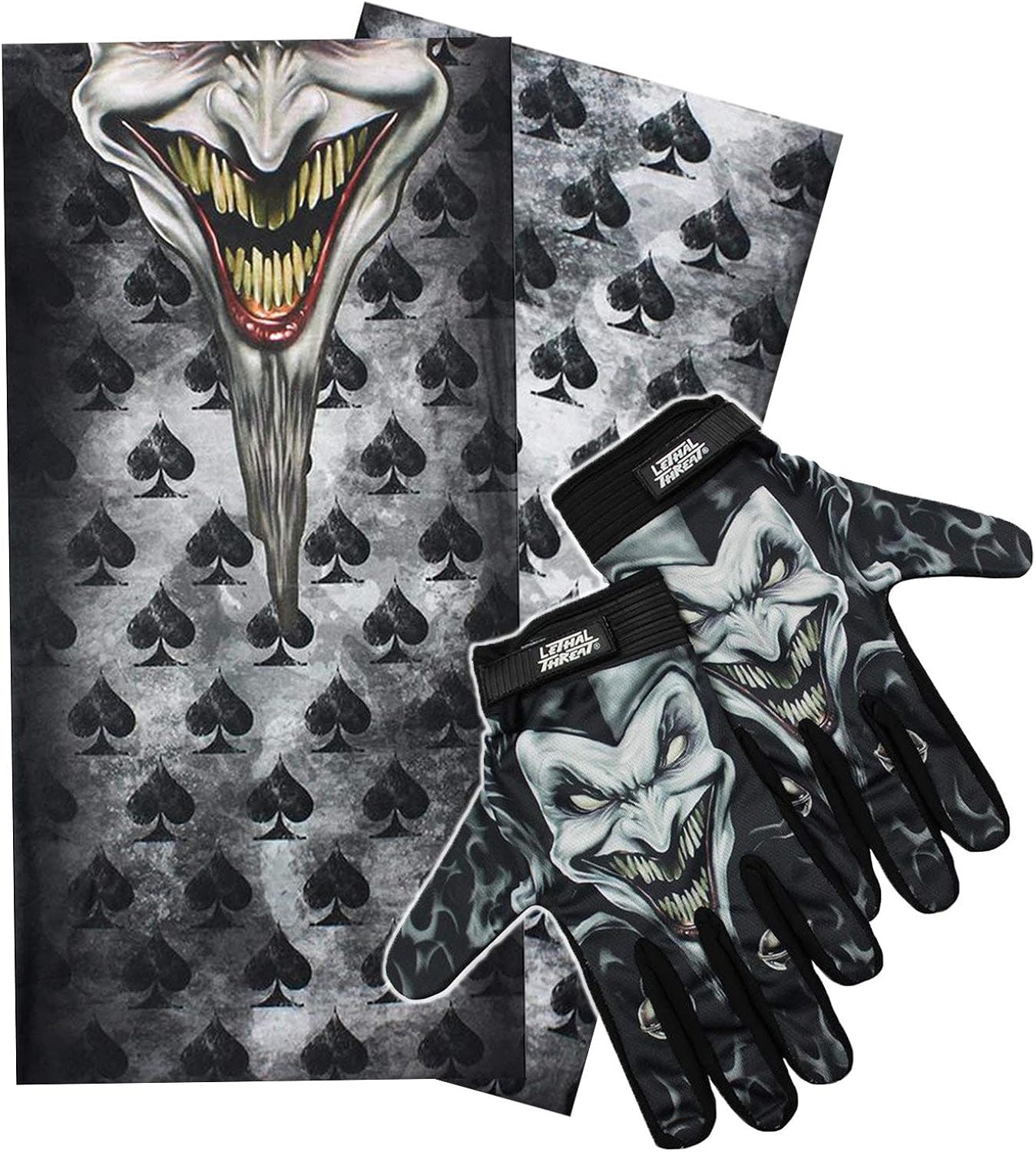 Jester Glove/Face Mask Bundle XXLarge White/Black Clothing