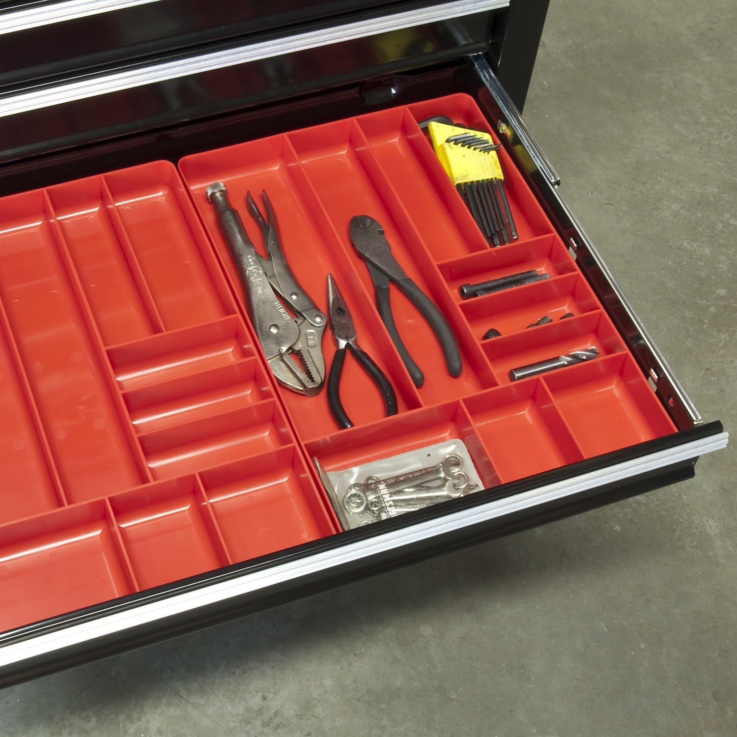 Ernst Manufacturing Home and Garage Organizer Tray, 10-Compartments, Black - 5011 - Tool Trays - 