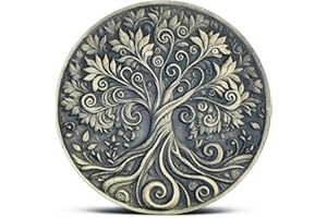 RUMKOU Inspirational Coins Tree of Life Challenge Coin - Motivational Quote & Artistic Design