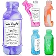 Vial Safe™ | Insulin Vial Protector Case | Secure Insulin Bottle Protector & Cover for 10mL Vials | Fits Lantus, Admelog, Apidra | 5-Pack | Tie Dye Colors