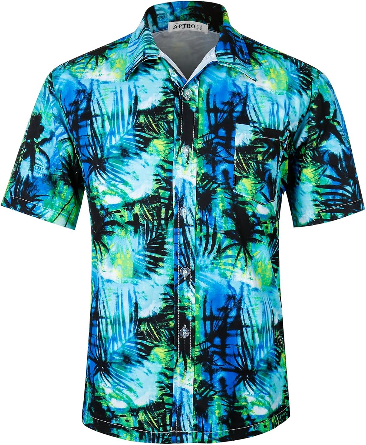 APTRO Men's Hawaiian Shirt Short Sleeve Beach Aloha Party Shirt HW011 XS Amazon.co.uk Clothing