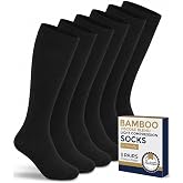 Pembrook&reg; Bamboo Viscose Light Compression Socks - 3 Pairs | 8-15 mmhg Compression Socks | Knee High Comfort Support Socks