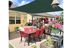 INFRANGE 16' x 20' Rectangle Sun Shade Sails Canopy UV Block for Patio Deck Pergola Yard Lawn Outdoor Activities (Green)