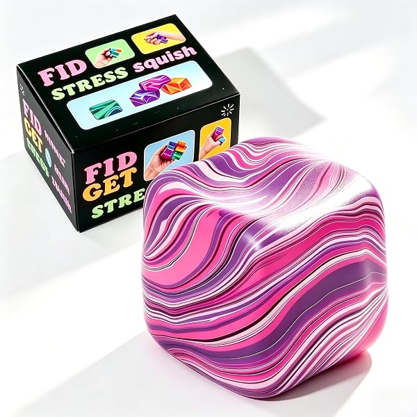 1 Pack Fidget Toys Squishy Stress Cube, Stress Balls for Kids Adults Squishies Stress Relief, Ice Sugar Sensory Toys for Kids