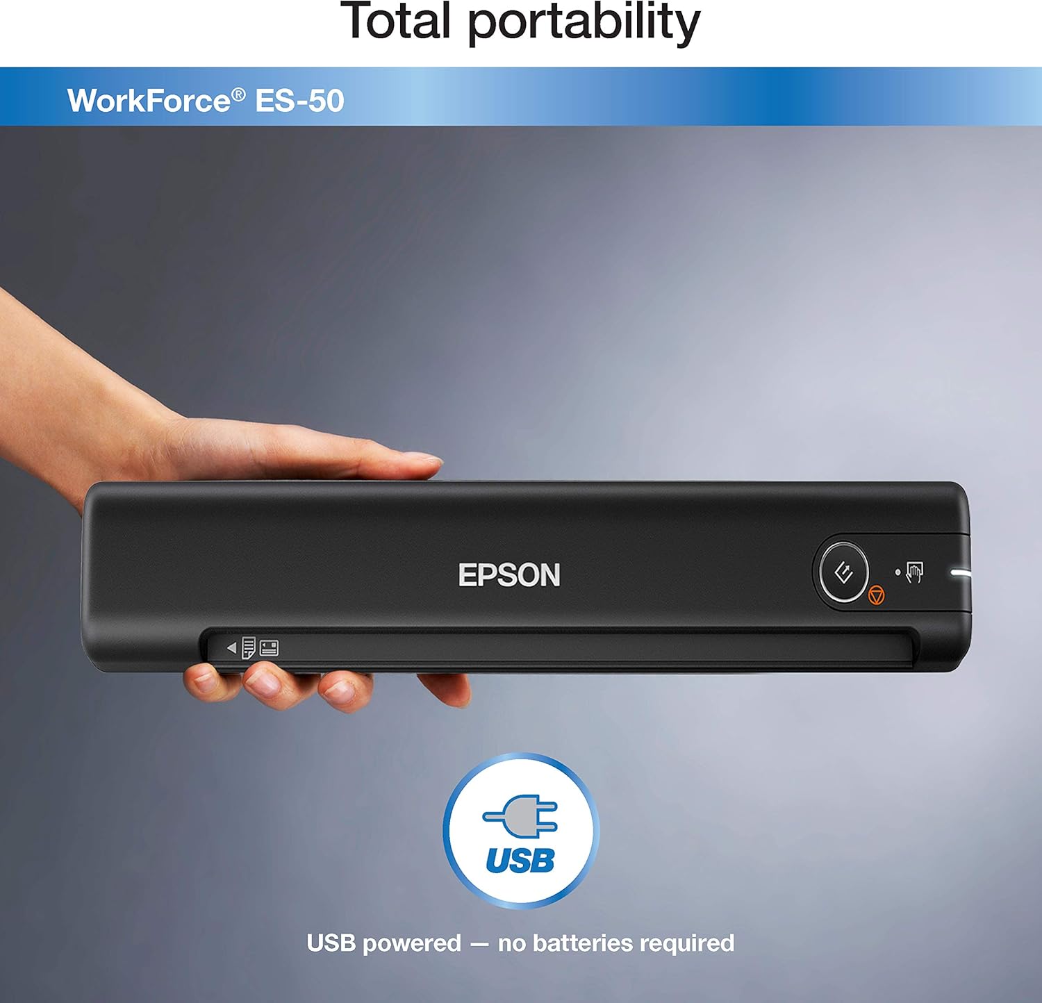 Epson WorkForce ES-50 Portable Sheet-Fed Document Scanner for PC and Mac: Electronics