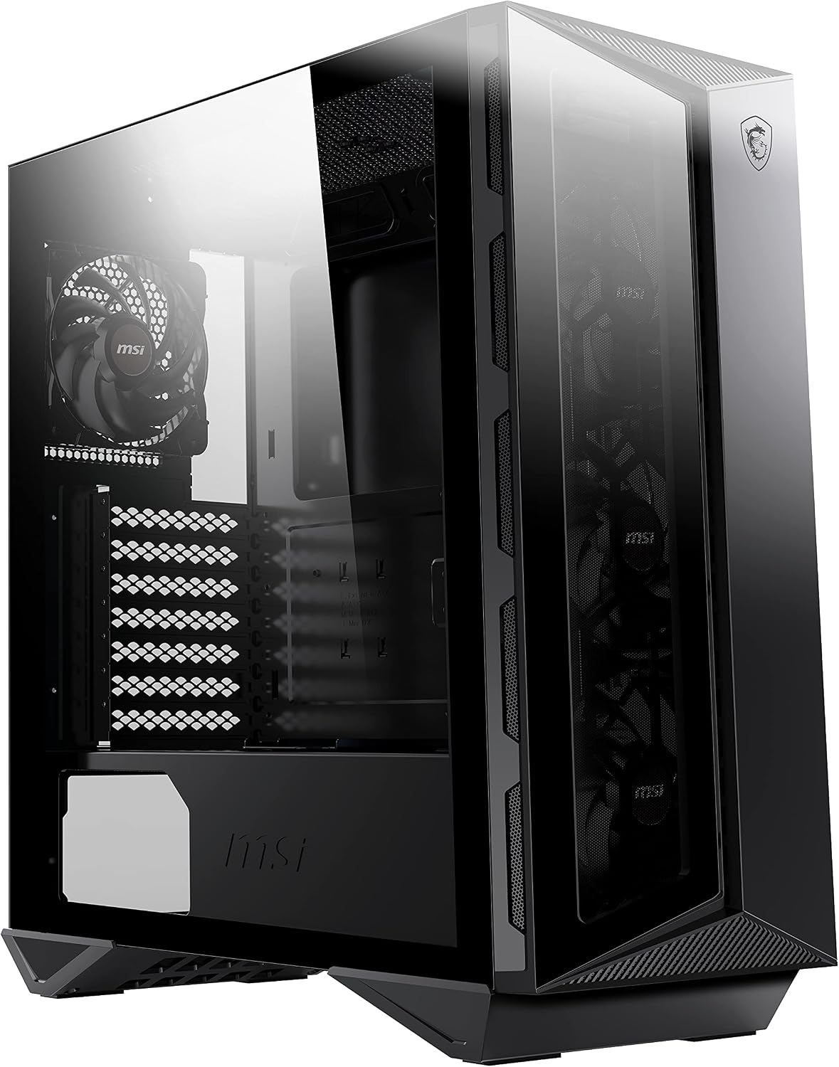 MSI MPG GUNGNIR 110R Mid-Tower PC Case, Tempered Glass, ATX, M-ATX & Mini-ITX Capacity - Image 4