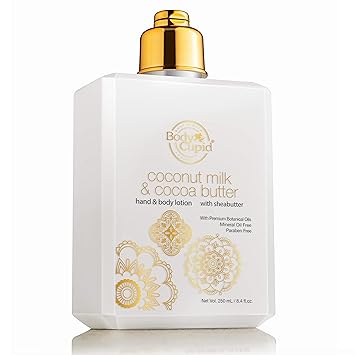 Body Cupid Coconut Milk & Cocoa Butter Extra Hydrating Hand and Body Lotion With Shea Butter, Coconut Milk & Cocoa Butter, 250 ml