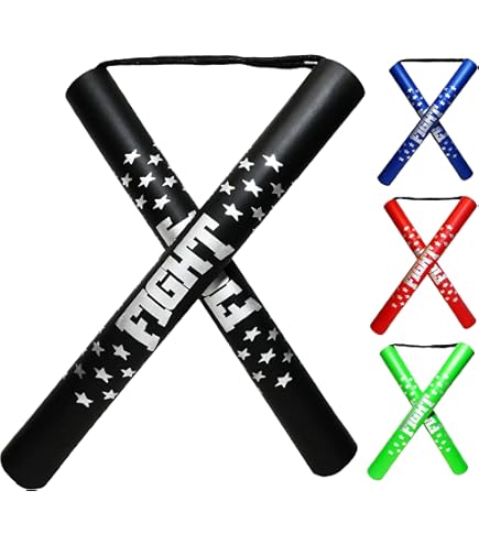 2 Pack Safe Foam Training Nunchucks With Steel Chain - Beginner Practice Nunchaku