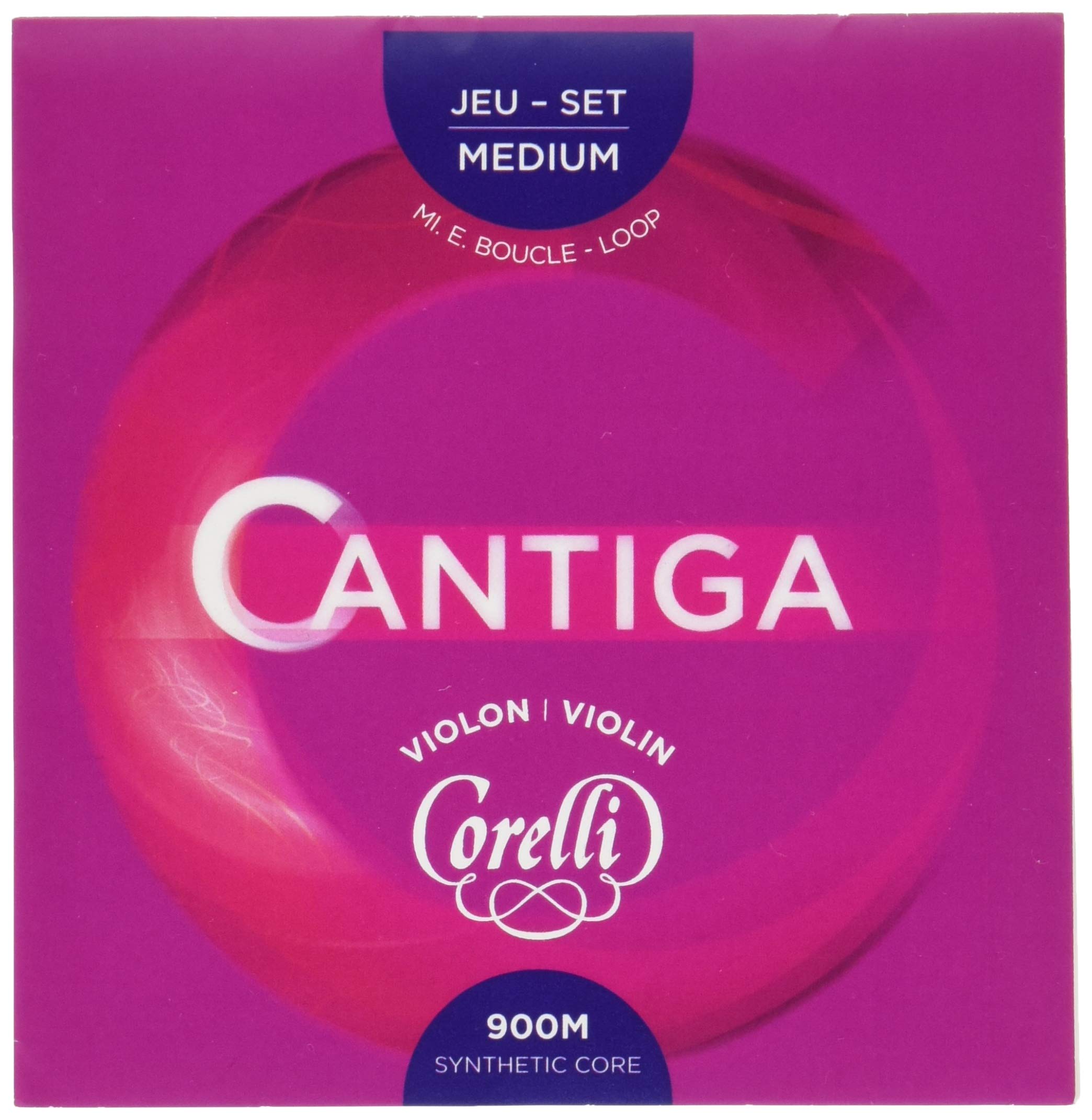 Corelli Violin strings Cantiga set with E loop end Medium 900M