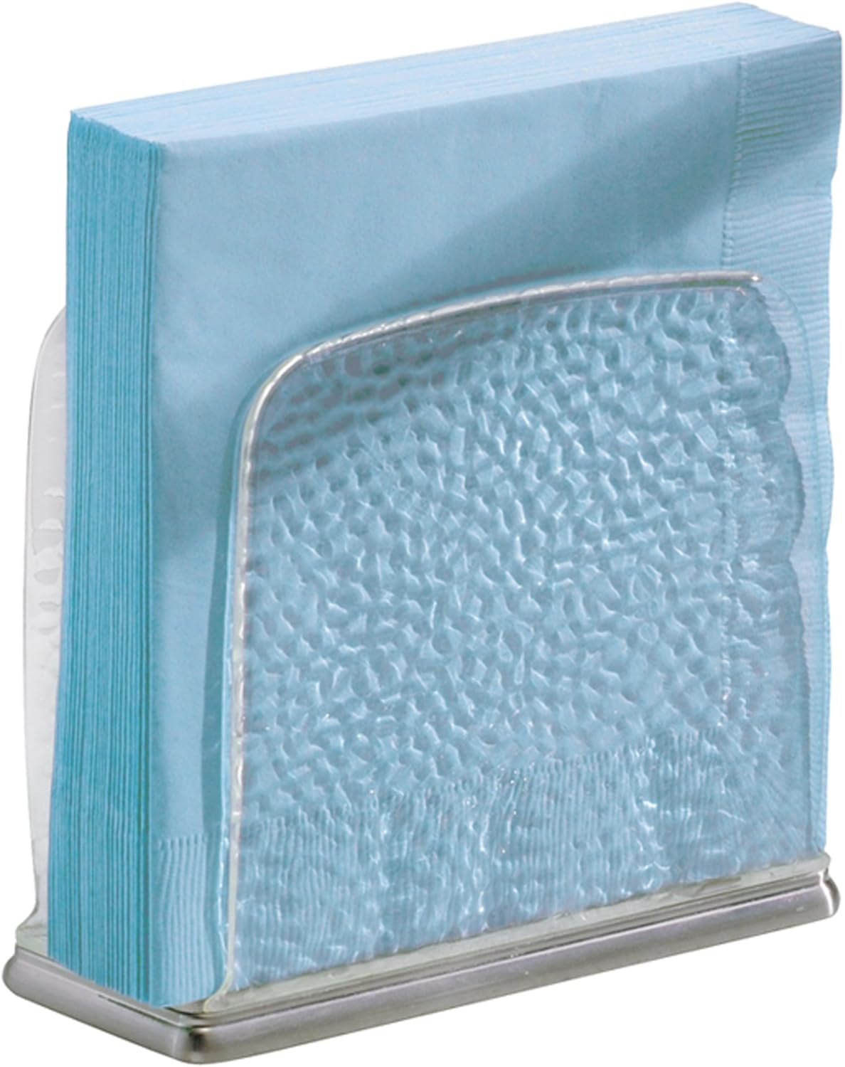 InterDesign Rain Napkin Holder, Clear/Brushed Stainless