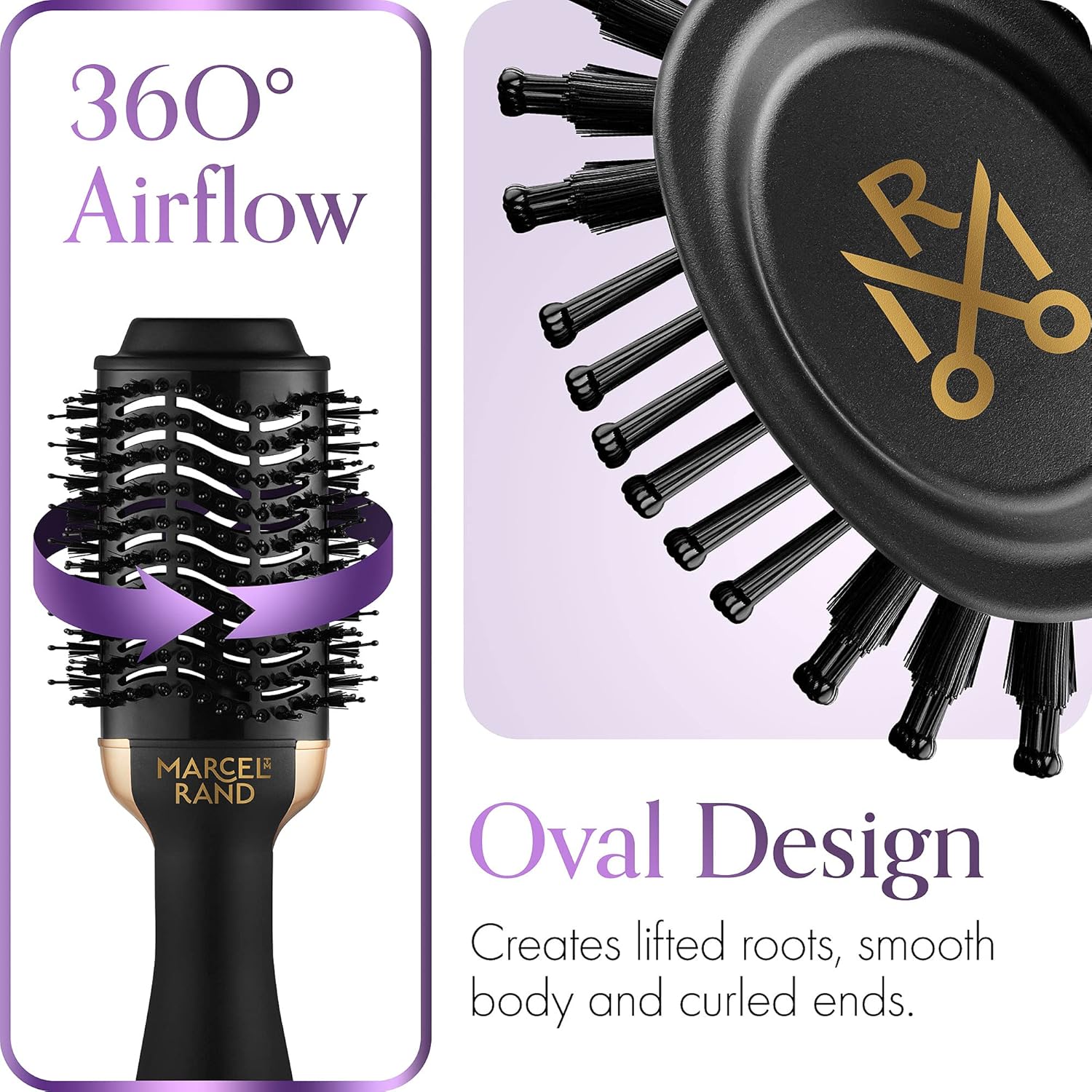 Professional Hair Dryer Brush for Women, 2 in 1 Volumizing Brush Dryer, Oval Brush Blow Dryer 75MM with a Hard Travel Case and Premium Gift Box: Health & Personal Care