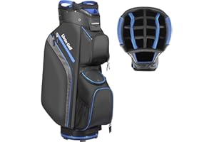 LIVSINGOLF Golf Bags Durable Golf Cart Bag with Rainhood and 14 Way Top Full Length Divider and 9 Pockets for Organization，for Men Woman