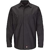 Red Kap Men's Ripstop Crew Shirt, Long Sleeve