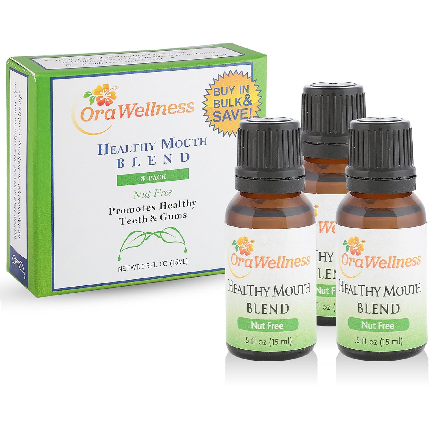 OraWellness NUT FREE HealThy Mouth Blend Tooth Oil, Organic Toothpaste & Mouthwash Alternative With Clove Oil Promotes Healthy Teeth & Gums, 1 Pack: Beauty