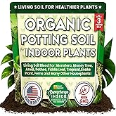 Organic Potting Soil for Indoor Plants. Boost House Plant Growth for Monstera, Fiddle Leaf, Money Tree, Pothos, Snake Plant, Aroid, Flowers, Herbs, Veggies, & More, Smart Grower 3 LB Ready to Plant