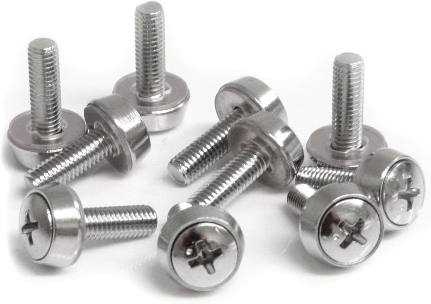 StarTech.com M5 x 12mm, Screws, 100 Pack, M5 Mounting Screws for Server Rack & Cabinet (CABSCREWSM5), Silver Mounting Screws - Image 3