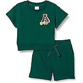 Amazon Essentials Boys and Toddlers' Relaxed Fit Sweatshirt and Shorts Set, Pack of 2