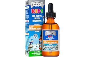 Sovereign Silver Kids Immune Support - Colloidal Silver, Bio-Active Silver Hydrosol, 10 ppm, Liquid Dropper, 2 Fl Oz, (59 mL)