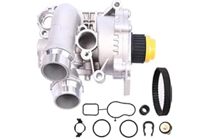 YBDDZH Aluminum Water Pump Kit Compatible with Audi A3 A4 A5 A6 Q3 Q5 TT A4 Allroad & VW Passat Jetta Golf CC T-iguan GTI Eos Beetle 2.0T TSI Engine，OE 1312460 06H121026DR 06H121026AF 06J121026R Set of 9