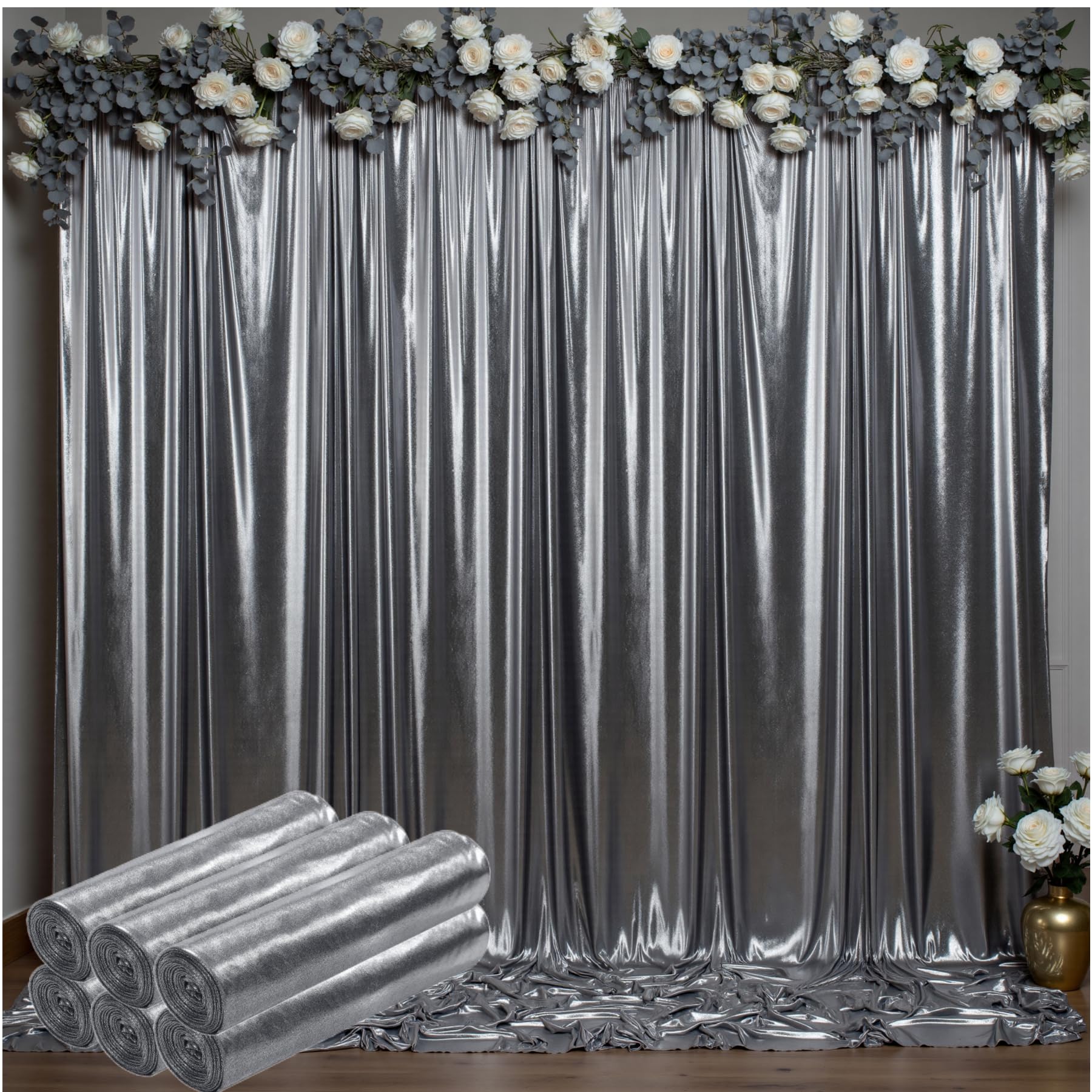 Outpain Thick 30 ft x 10 ft Black Black Sequin
