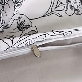 Loussiesd Floral Duvet Cover Set White 2 Pieces Pillow Shams Included view 6