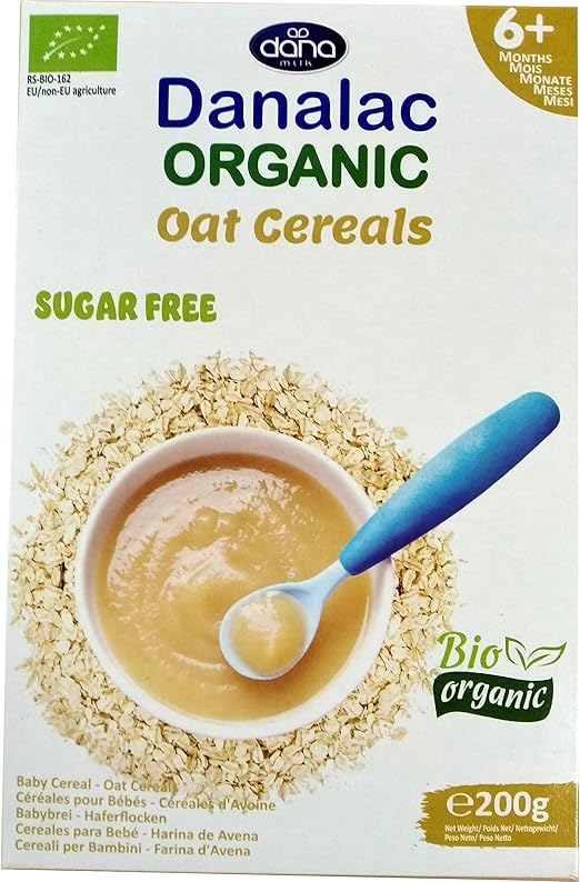 Danalac Biologique Cereales Avoine Pour Bebe 0 Grammes De Bouillie Sans Sucre 6 Mois Plus Paquet De 3 Amazon Fr Epicerie