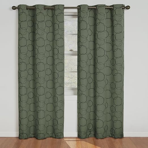 Amazon Com Eclipse Blackout Curtains For Bedroom Meridian 42 X