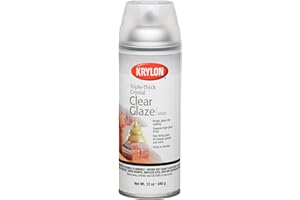 11 oz Krylon I00500A00 Crystal Clear Artist Sprays & Clear Coating Triple Thick Glaze Finish Coat, High Gloss