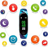 Tikkers Series 1 Kids Activity Tracker Blue Camo Silicone Strap TKS01-0003 view 2