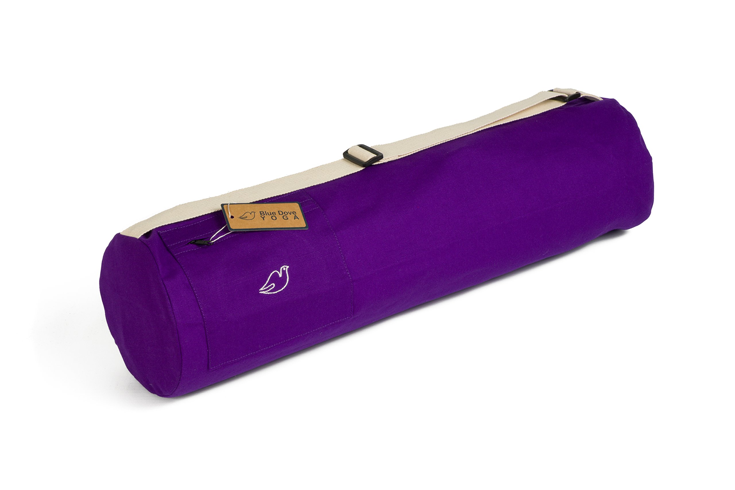 Blue Dove Yoga Chennai Yoga Mat Bag Made from Organic Cotton (Purple)