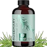 Pure Rosemary Essential Oil with Dropper - Undiluted Rosemary Oil for Hair Skin and Nails and Refreshing Aromatherapy Oil for Diffusers - Essential Oil for Cleansing Dry Scalp Care 4oz