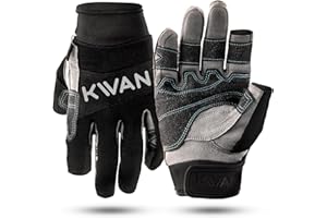 KWAN 3-Finger Sailing Gloves for Boating, Kayaking, Paddling and Water Skiing, Two-Finger Cut Design, Triple-Layer Reinforcement, Elastic and Comfortable Fit Suitable for Men, Women and Teenagers