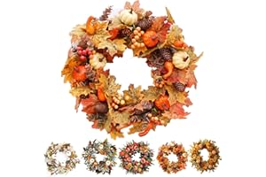Fall Wreath for Front Door, Outside Autumn Wreaths Fall Front Door Wreath, Year Round Wreaths, Halloween Thanksgiving Garland