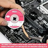 Himwein 4Pcs Solder Wire Wick No Clean Low Residue 2.5mm 1.5M Desoldering view 4