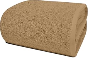 RIVERSIDE Pack of 1 Jumbo Bath Sheet 40 x 80 Inches - Extra Large Bath Towel, Super Soft & Highly Absorbent, 100% Cotton Quick Dry, Perfect to Wrap Yourself in - Tan